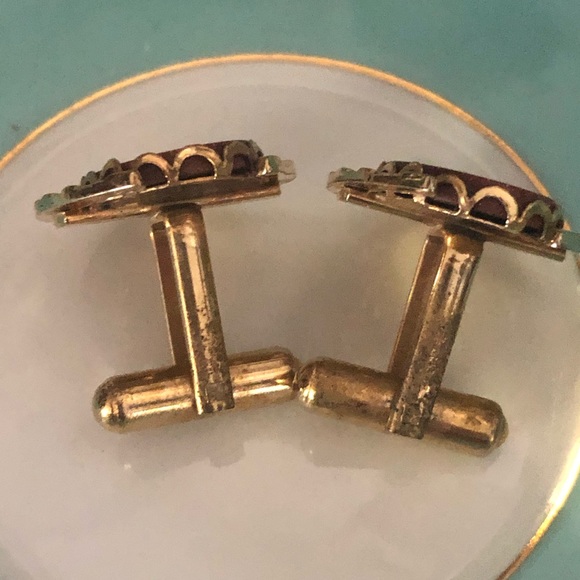 Vintage Sunstone Horseshoe Cufflinks - Picture 6 of 9